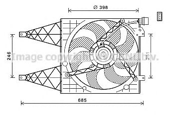 AVA QUALITY COOLING vw7532 -  Вентилятор, охлаждение двигателя